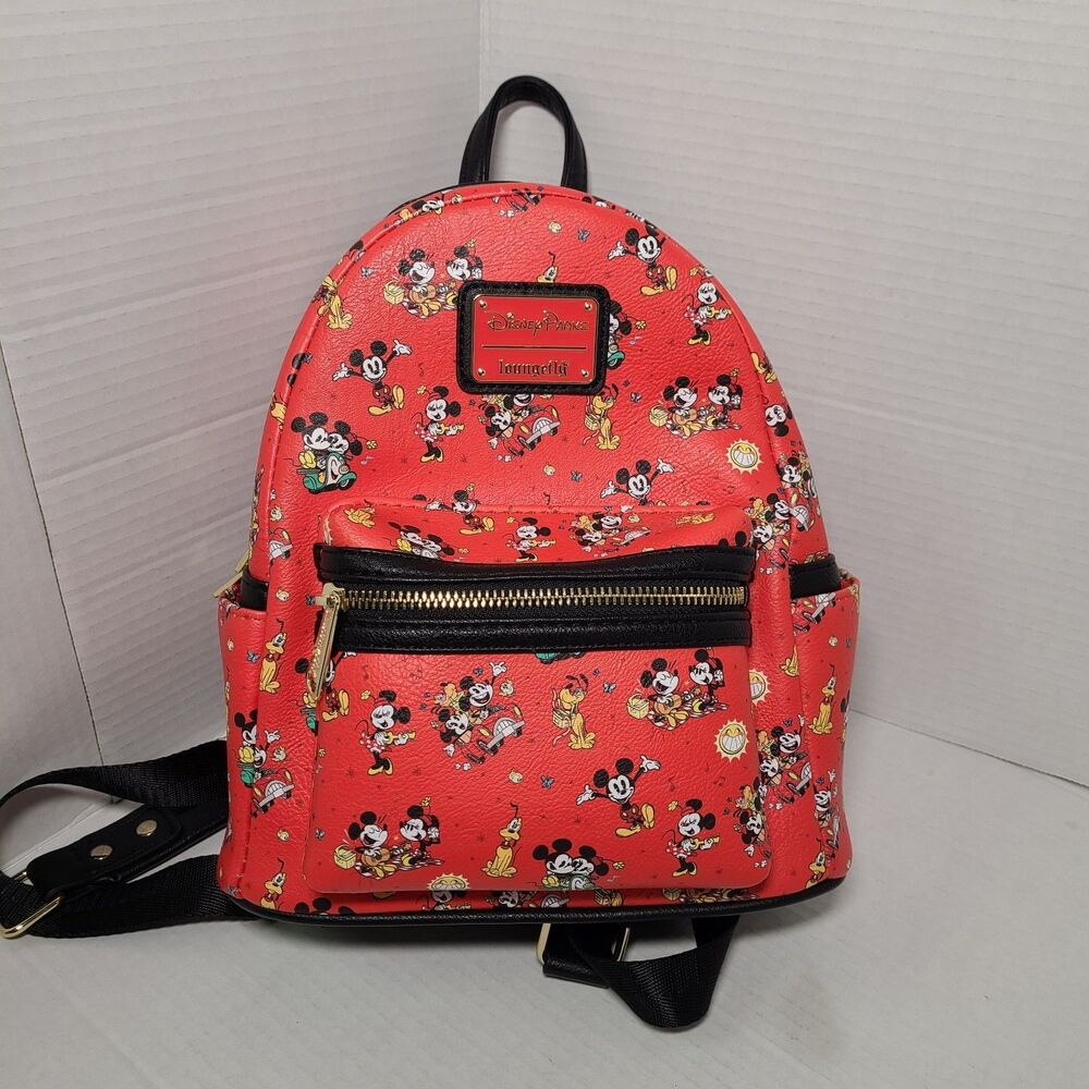 Disney Parks Loungefly Mickey & Minnie's Runaway Railway Mini Backpack NWOT